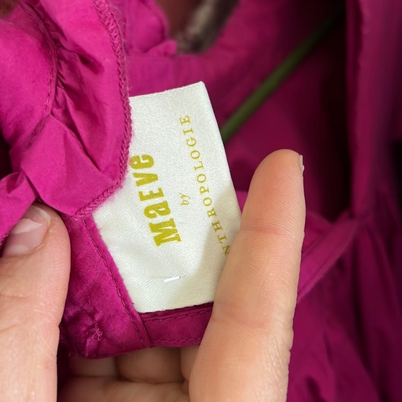 Anthropologie X Maeve Ophelia Ruffle Sleeve Long High Neck Blouse. Size S - Picture 6 of 13